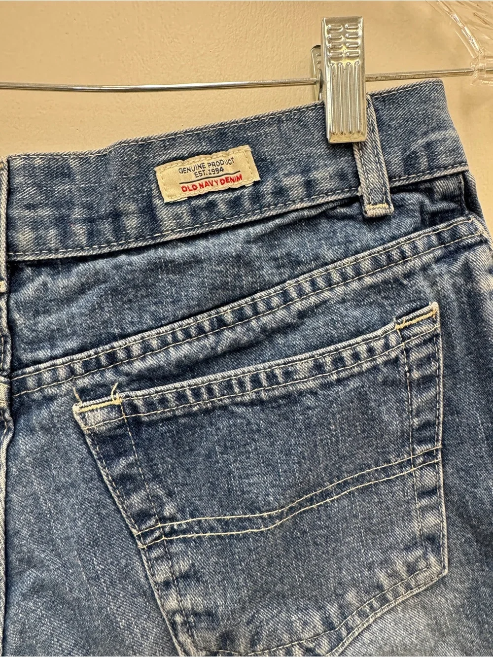 VINTAGE 100% Cotton Old Navy Blue Denim Shorts 8 90’s Y2K Normcore Retro